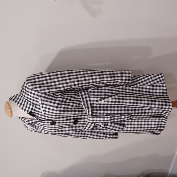 Bianca Nygard Gingham Check Lightweight Trench Coat- Sz. 6 - Picture 3 of 12